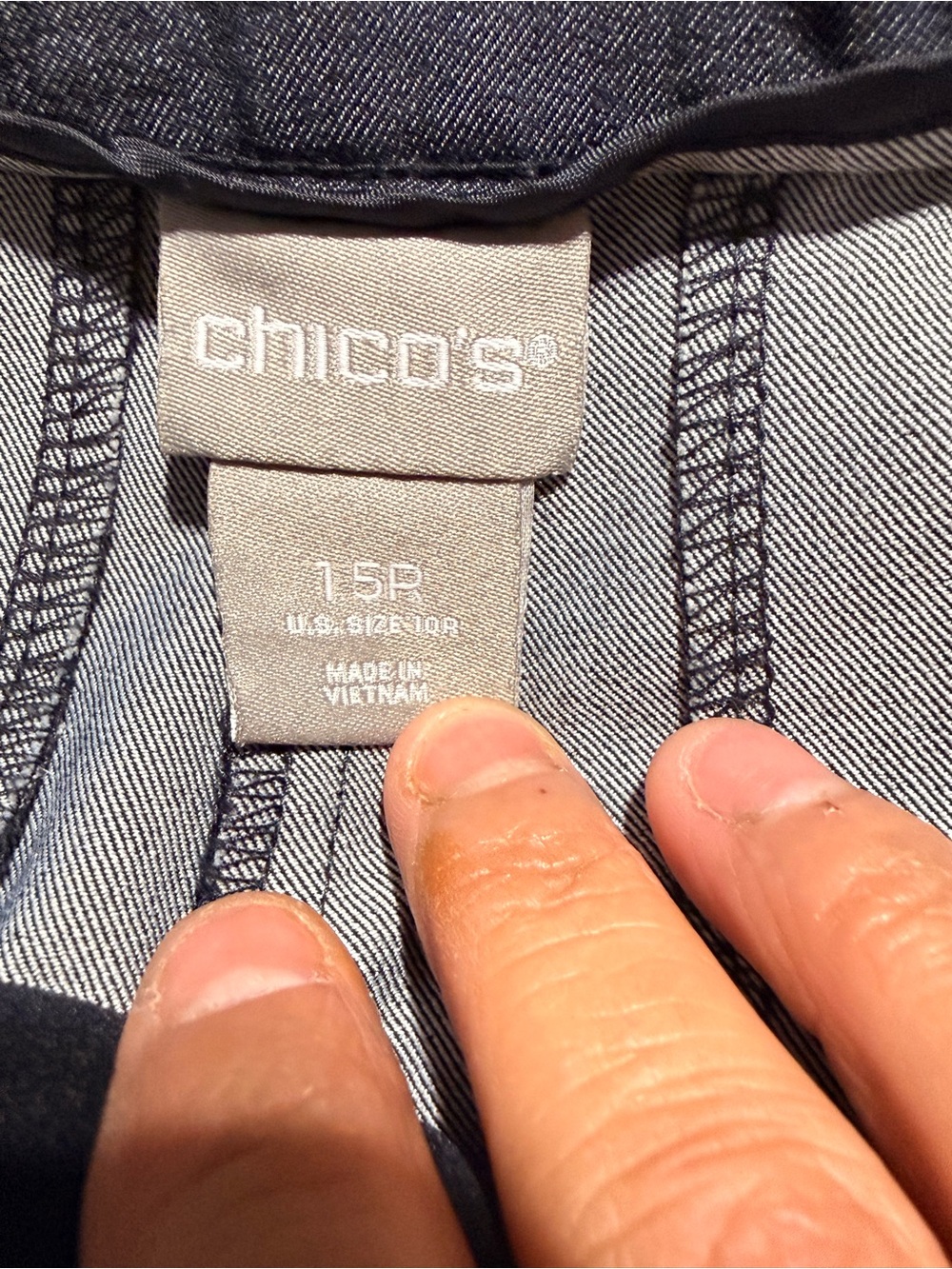 Chico's Navy Straight Leg Pants - Picture 3 of 3
